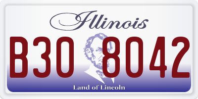 IL license plate B308042