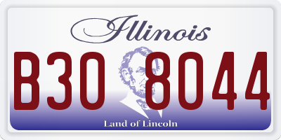 IL license plate B308044