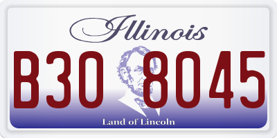 IL license plate B308045