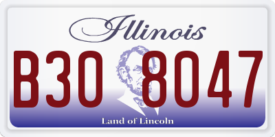 IL license plate B308047