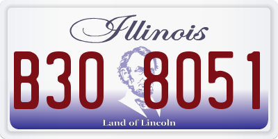 IL license plate B308051