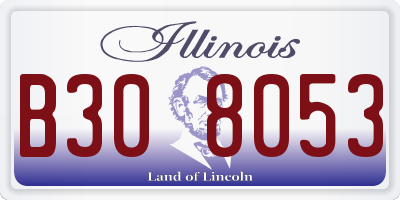 IL license plate B308053