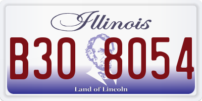 IL license plate B308054