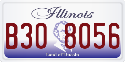 IL license plate B308056