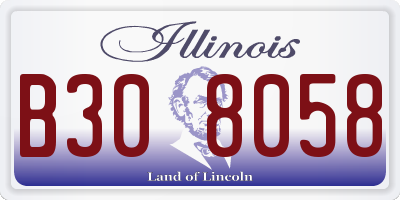 IL license plate B308058
