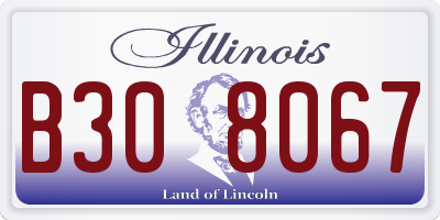 IL license plate B308067