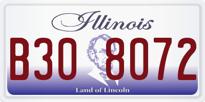 IL license plate B308072