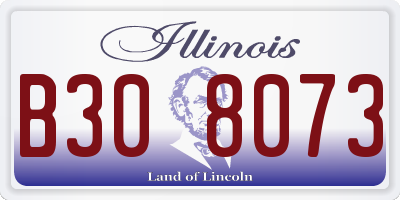 IL license plate B308073