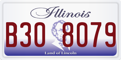IL license plate B308079