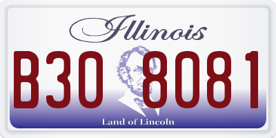 IL license plate B308081