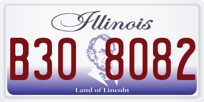 IL license plate B308082