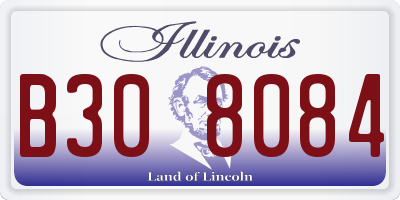 IL license plate B308084