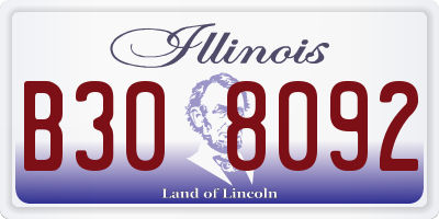 IL license plate B308092