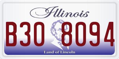 IL license plate B308094