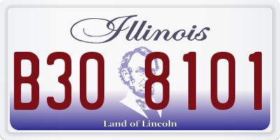 IL license plate B308101