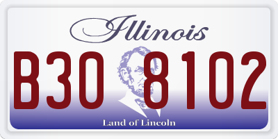 IL license plate B308102