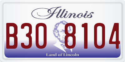 IL license plate B308104