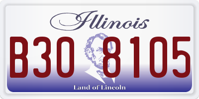 IL license plate B308105