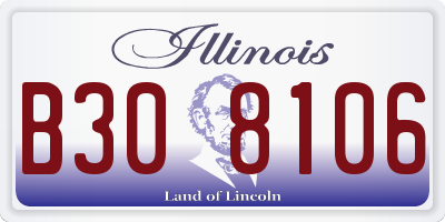 IL license plate B308106