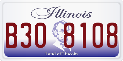 IL license plate B308108