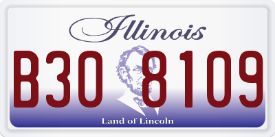 IL license plate B308109