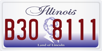 IL license plate B308111
