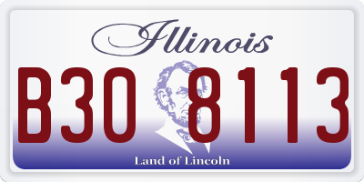 IL license plate B308113