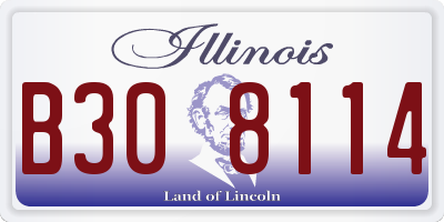 IL license plate B308114