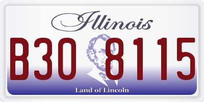 IL license plate B308115