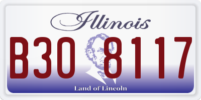 IL license plate B308117