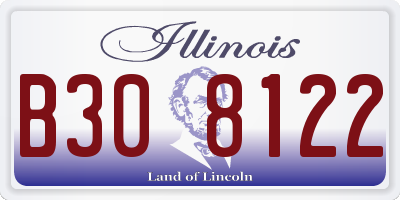 IL license plate B308122