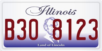 IL license plate B308123