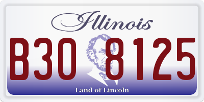 IL license plate B308125