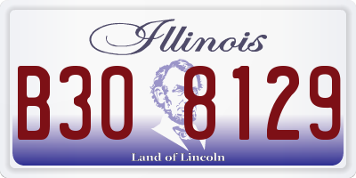 IL license plate B308129