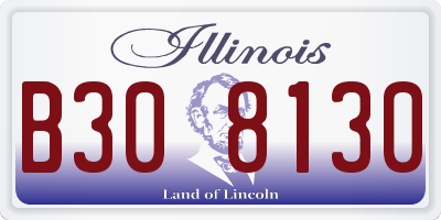 IL license plate B308130