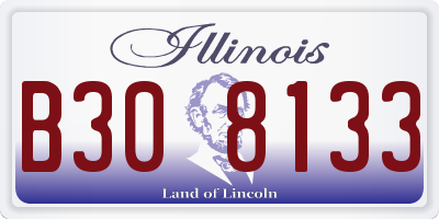 IL license plate B308133