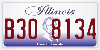 IL license plate B308134
