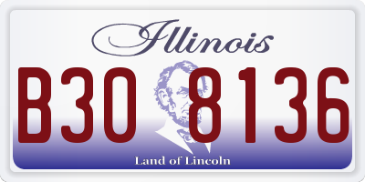 IL license plate B308136