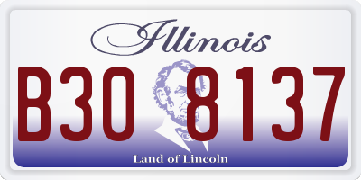 IL license plate B308137