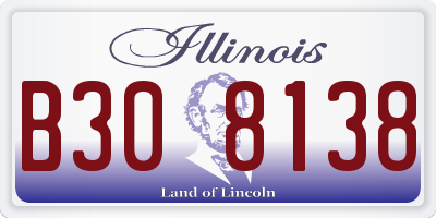 IL license plate B308138