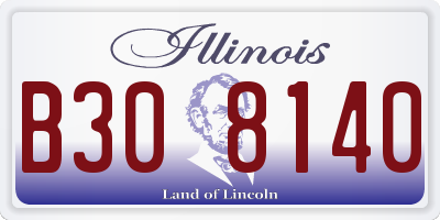 IL license plate B308140