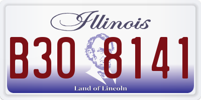 IL license plate B308141