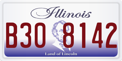 IL license plate B308142