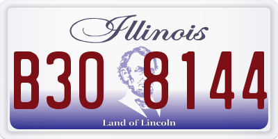 IL license plate B308144