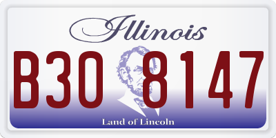 IL license plate B308147