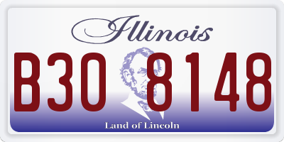 IL license plate B308148