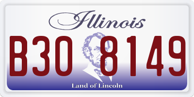 IL license plate B308149