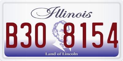 IL license plate B308154