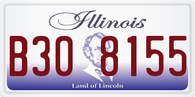 IL license plate B308155
