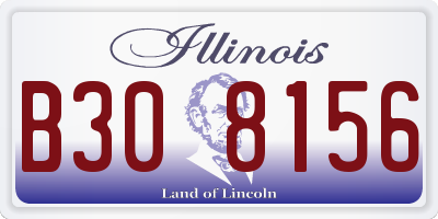 IL license plate B308156